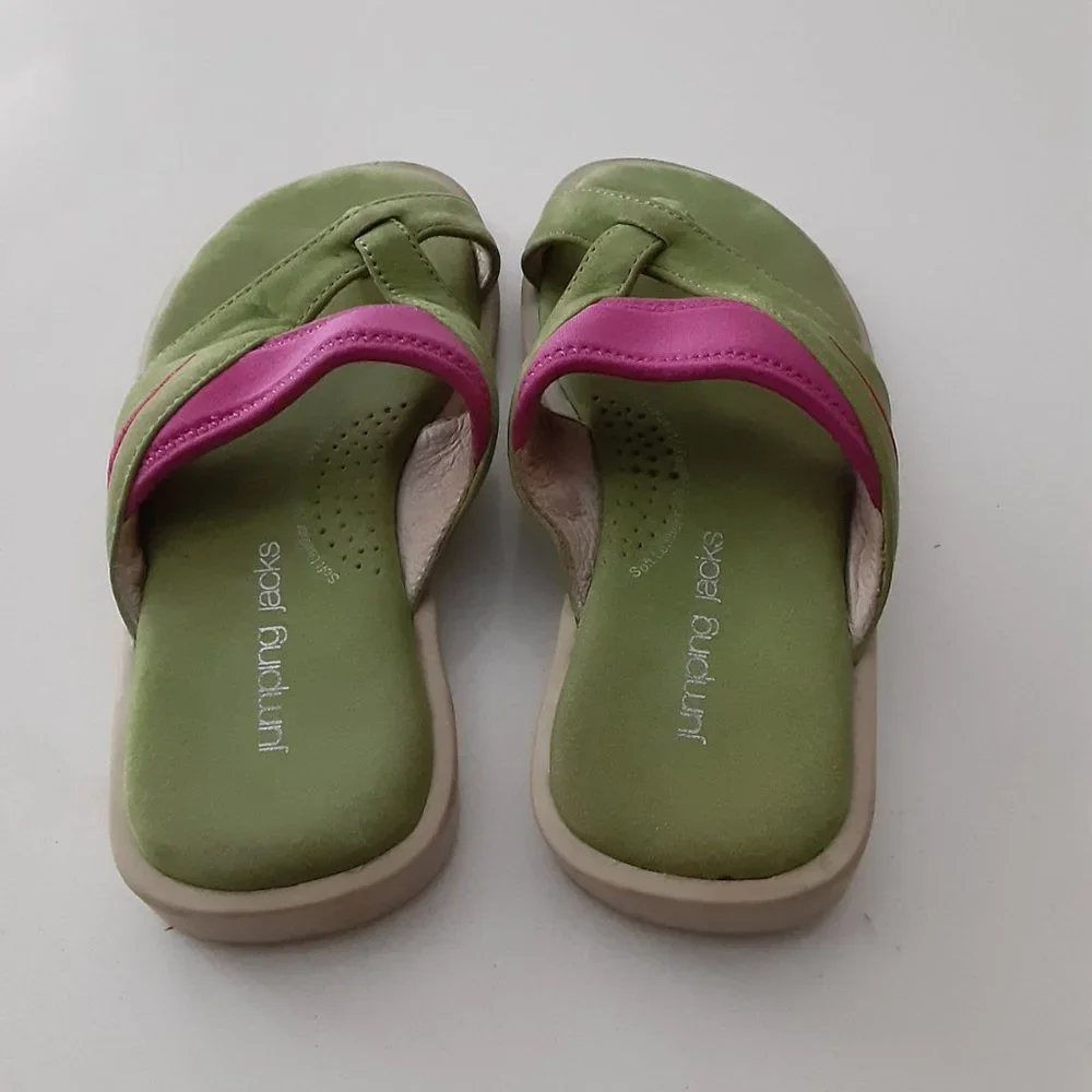 Jumping Jacks suede sandals toddler girls size 10